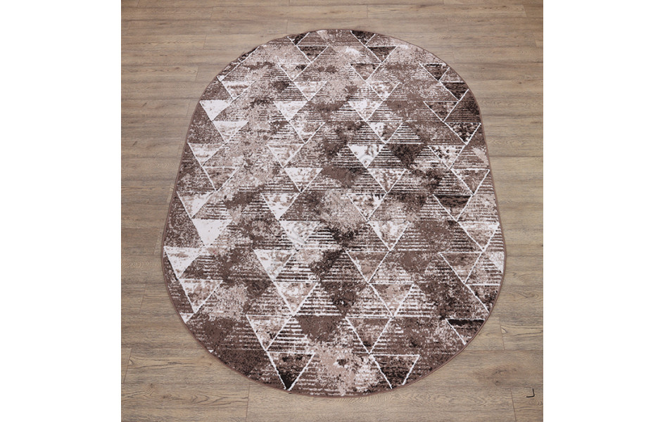 Ковер геометрия Лайла де Люкс КОВРЫ ДИЗАЙН 15850 ЦВЕТ 10842 овал